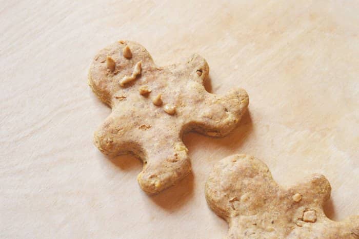 Get ready to spoil your pooch with our tasty homemade gingerbread man dog treats recipe! Makes a great Christmas gift or tree ornament too!