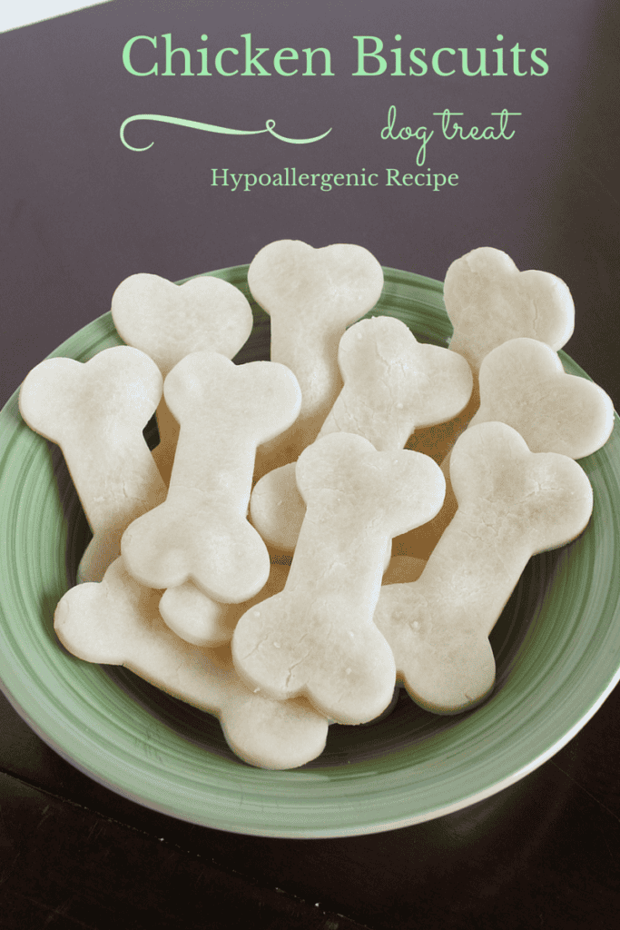 Looking for a super easy hypoallergenic dog treats recipe that you can make for Fido? Our chicken biscuits only have four gentle ingredients!