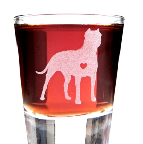 Pit Bull Shot Glass  Father's Day Gifts From Your Pitbull Puppy