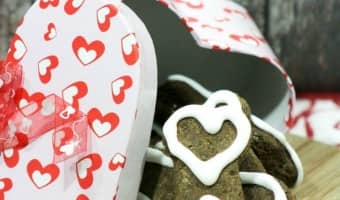 This Valentine's Day dog treat recipe is such a cute way to show Fido how much you love him on February 14th! It's easy to make! Check it out!