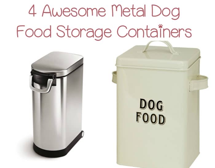 metal dog food bin