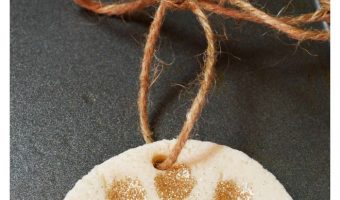 Include your dog in the holidays with our easy paw print Christmas ornament craft! Makes a great homemade gift idea too!