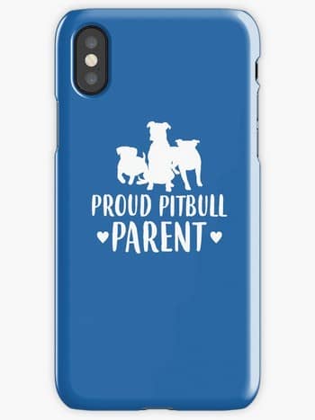 Dog Lovers iPhone Cases with saying proud pitbull parent