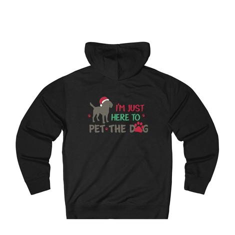 I'm Just Here To Pet The Dog Christmas Hoodie