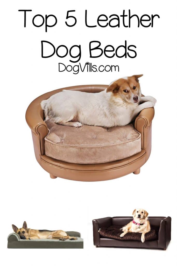 genuine leather dog bed