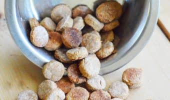 Looking for the perfect homemade mini training dog treats recipe? You'll love this easy 3-ingredient recipe! Find out how to make it!