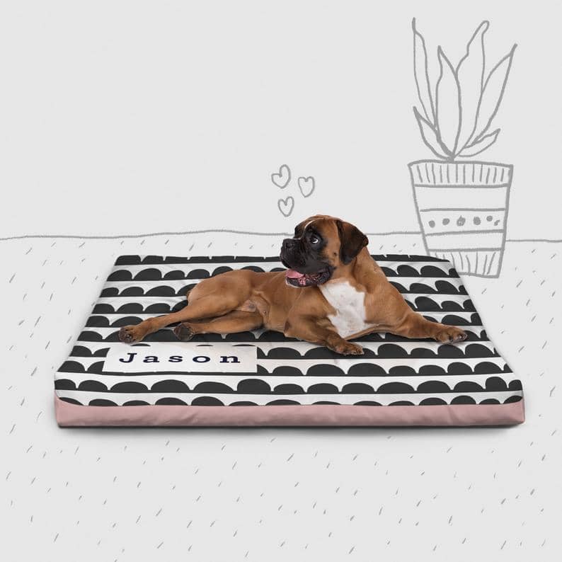 Stiches of Zen Chew Proof Dog Bed with Remove-able Cover