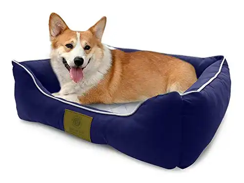 American Kennel Club Self-Heating Solid Pet Bed Size 22x18x8" , Navy