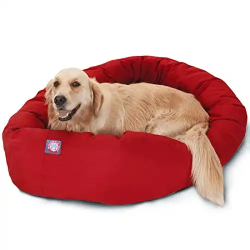40 inch Red Bagel Dog Bed By Majestic Pet Products